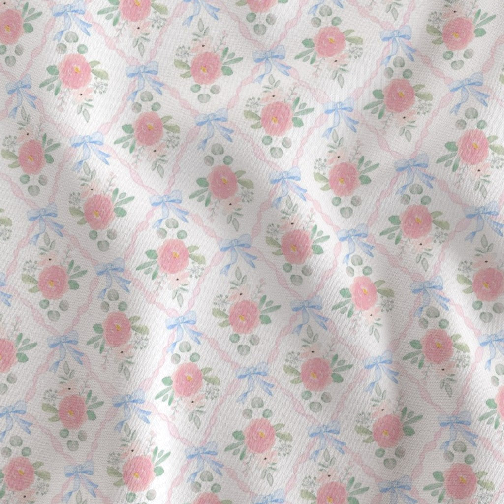 RED ROSES FLORAL RIBBON