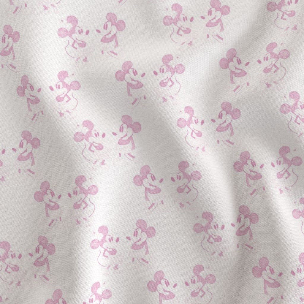PINK DITSY MINNIE & MICKEY MOUSE