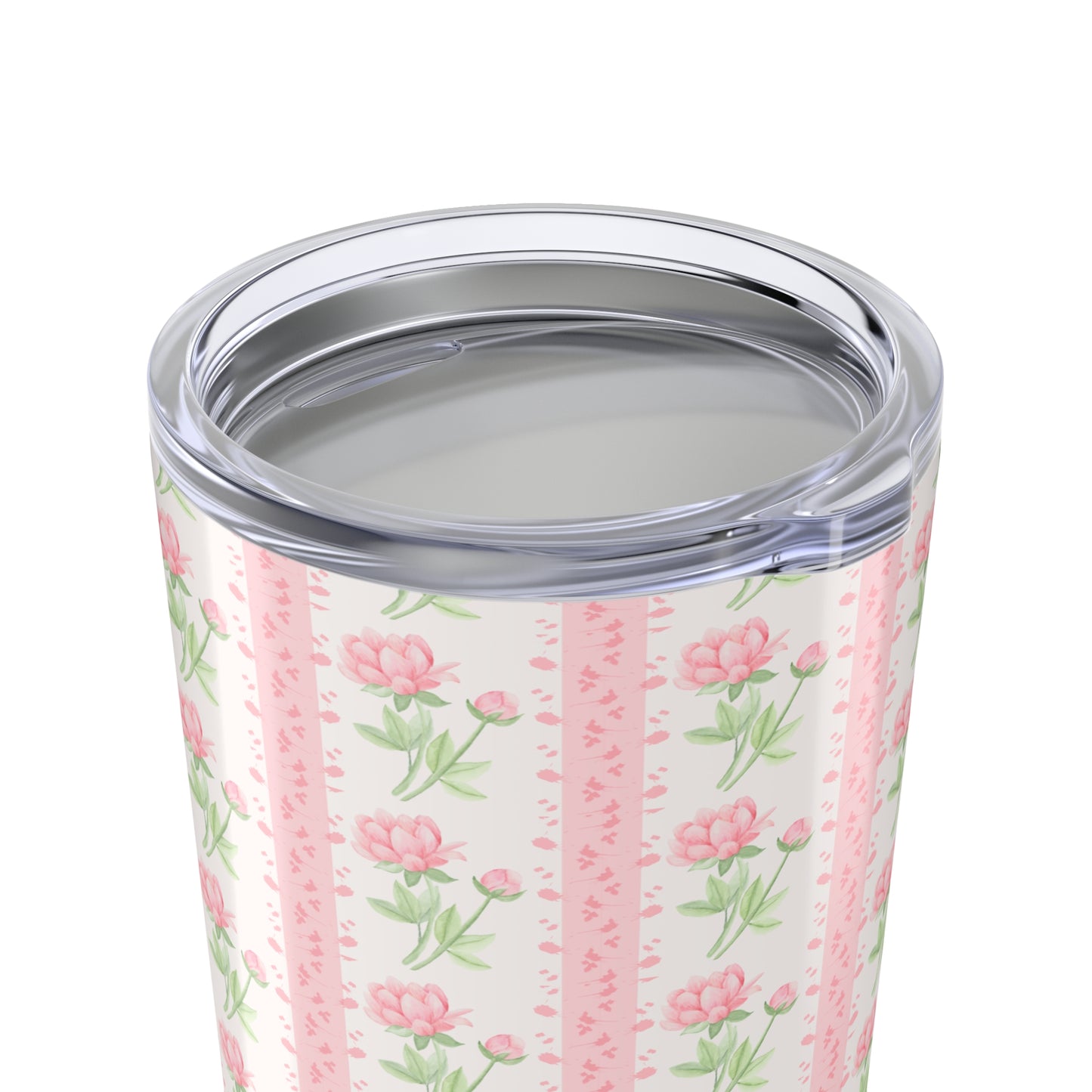 GREEN & PINK ROSES TUMBLER