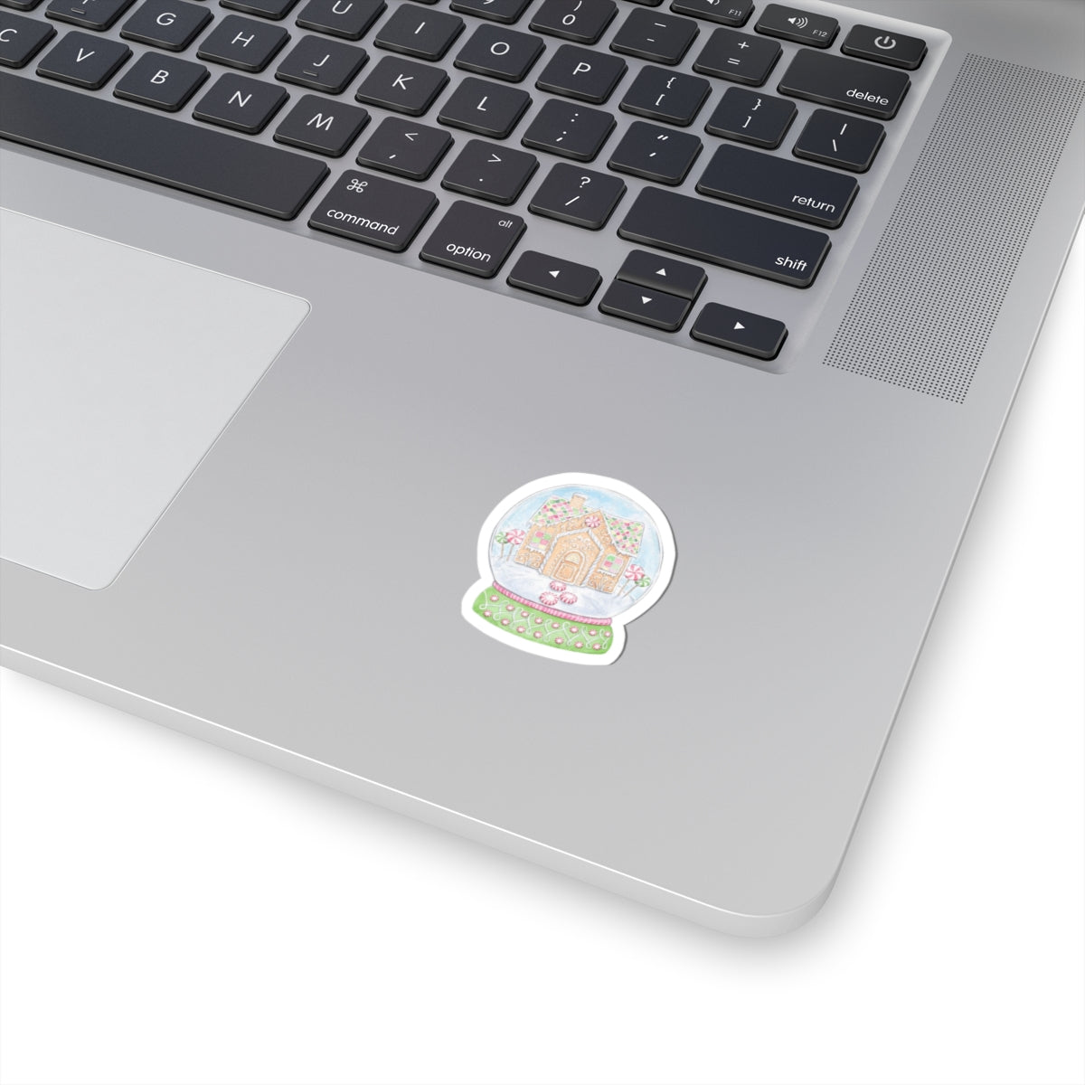 SNOW GLOBE GINGERBREAD HOUSE STICKER