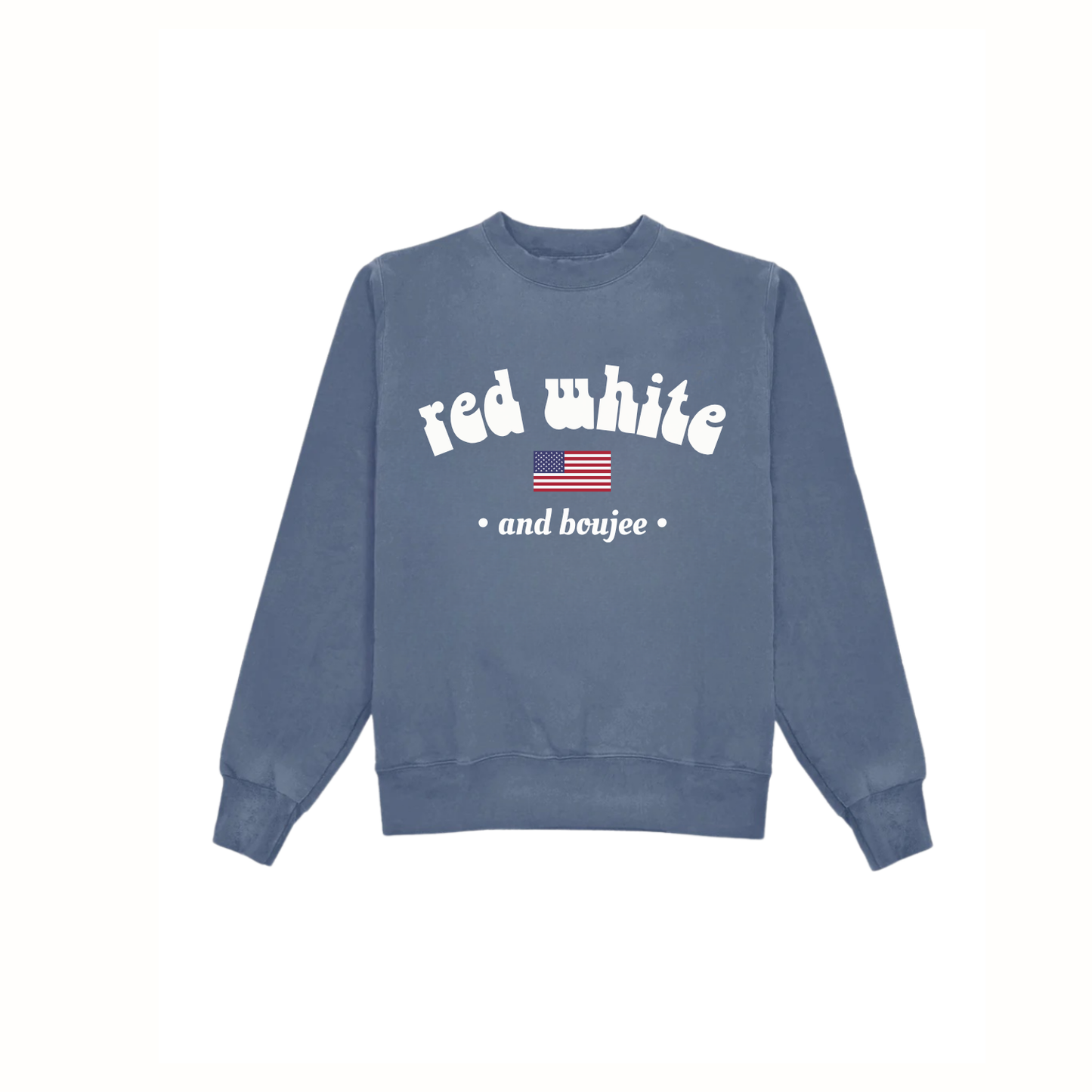 RED WHITE & BOUJEE CREWNECK