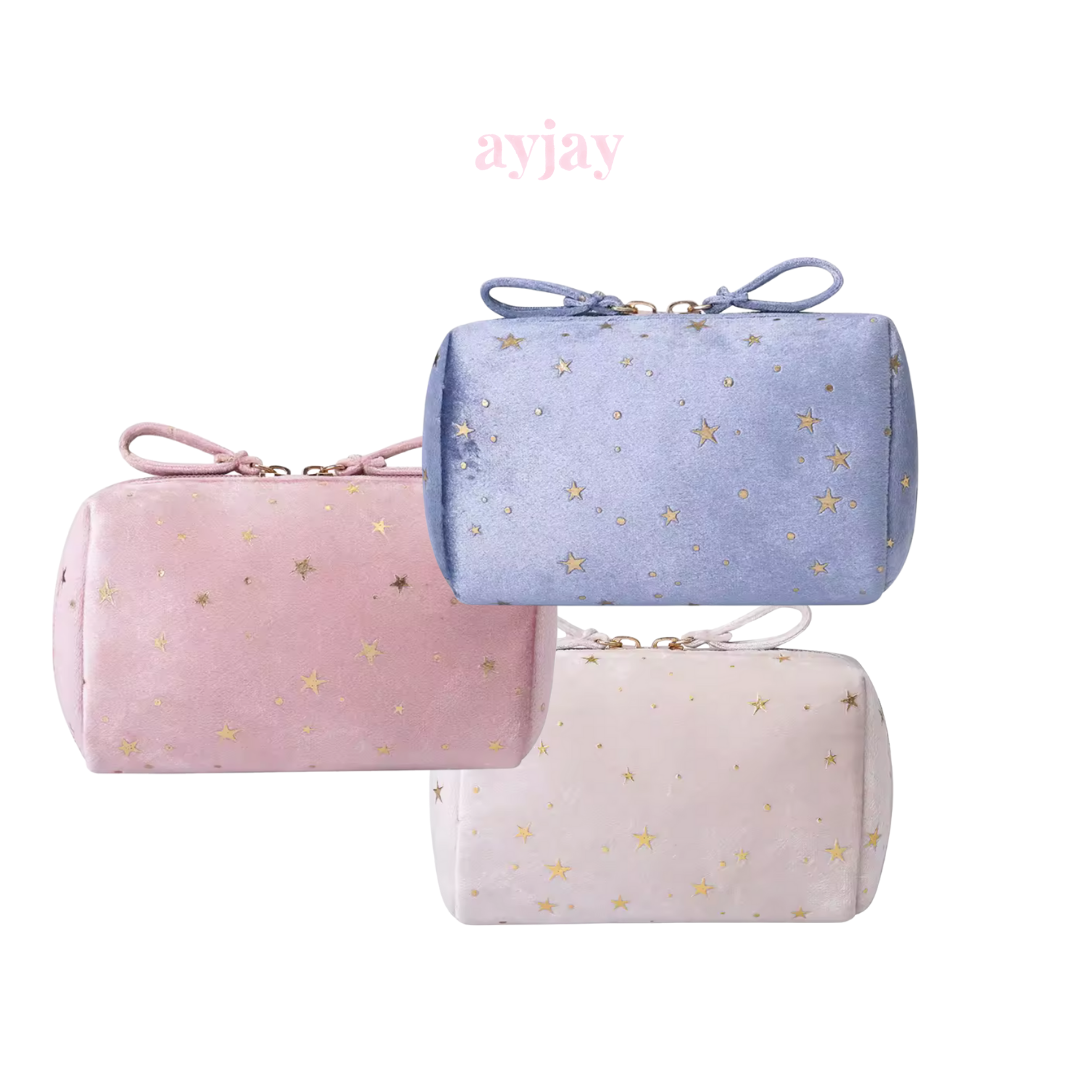 LIMITED EDITION VELVET STAR HOLIDAY MAKEUP BAG