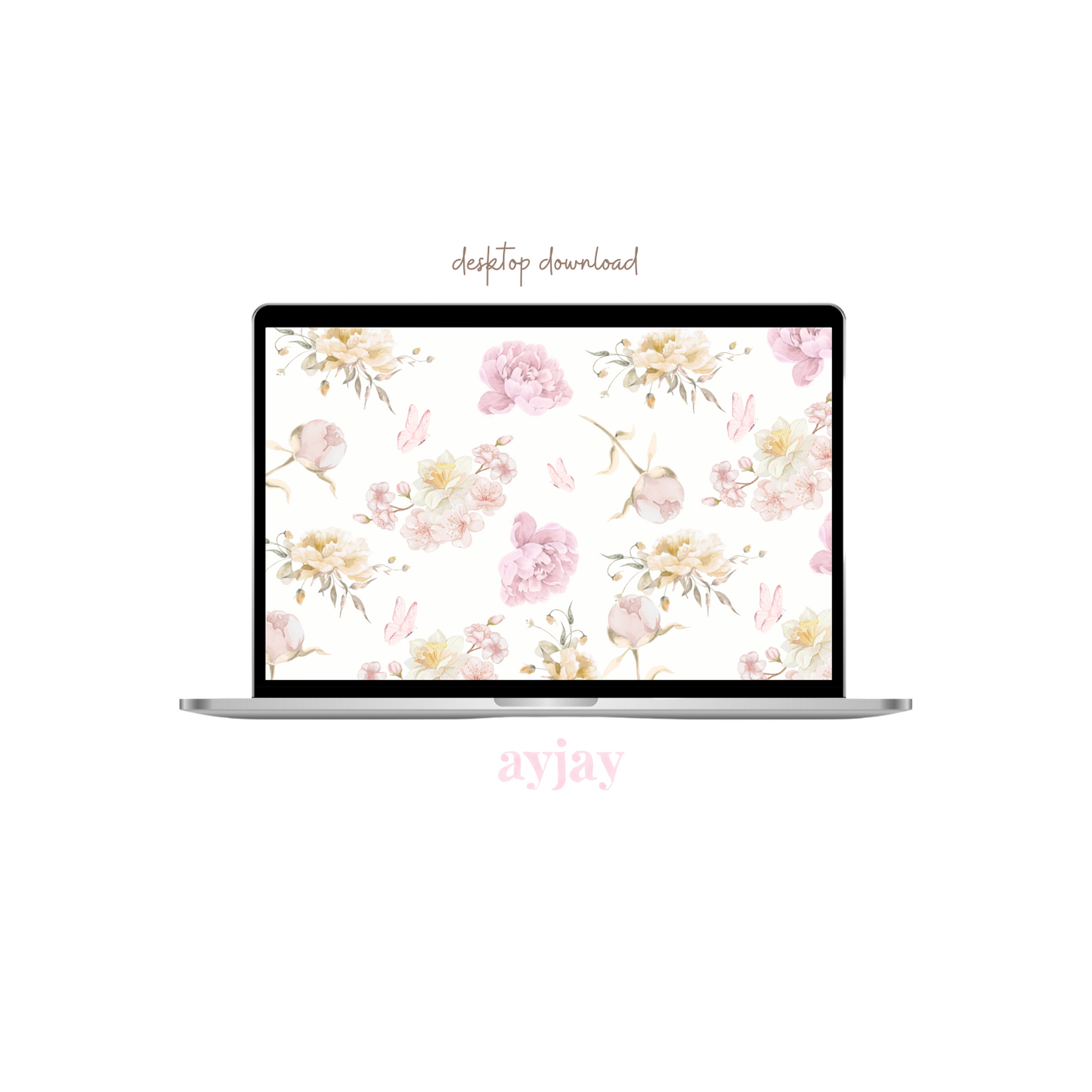 AYJAY BEIGE FLORAL SCREENSAVER