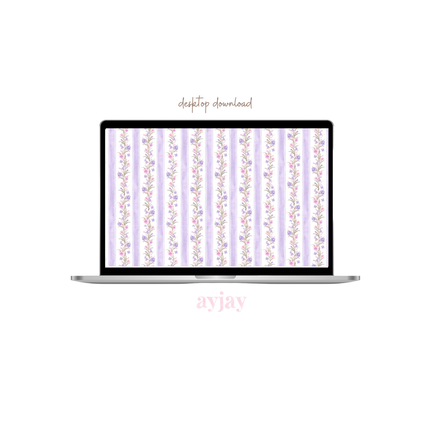 AYJAY PURPLE STRIPES FLORAL SCREENSAVER