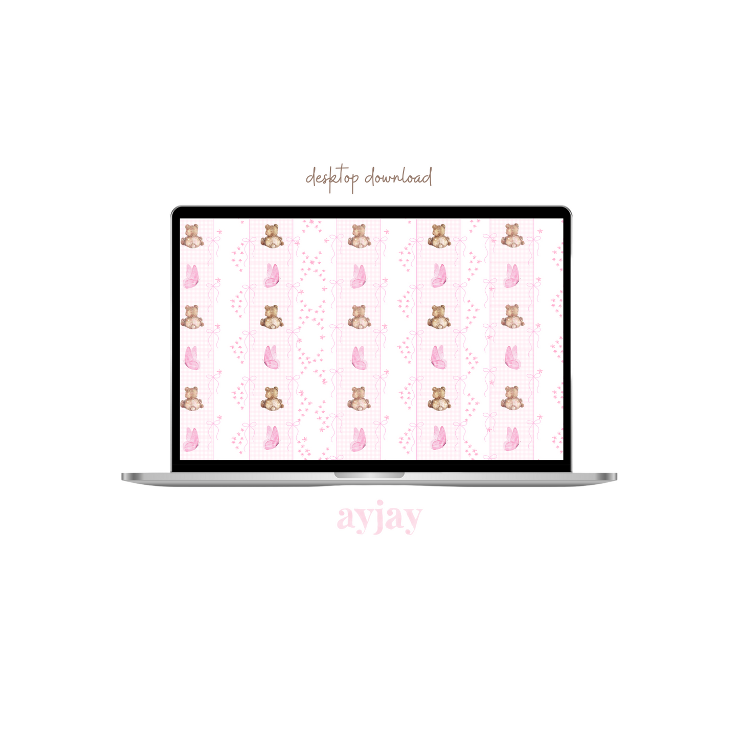 AYJAY GINGHAM BOW TEDDY SCREENSAVER