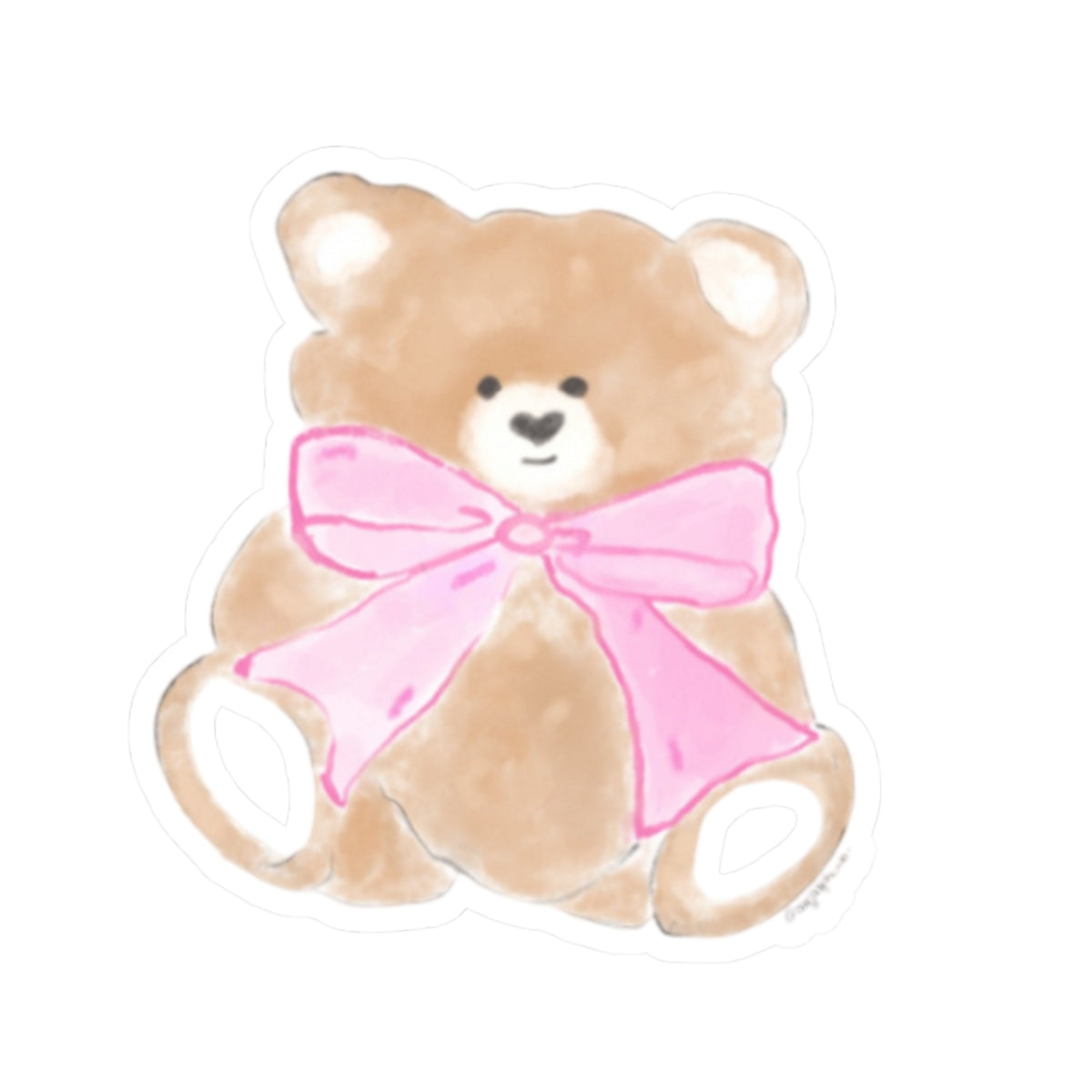 TEDDY BEAR BOW STICKER
