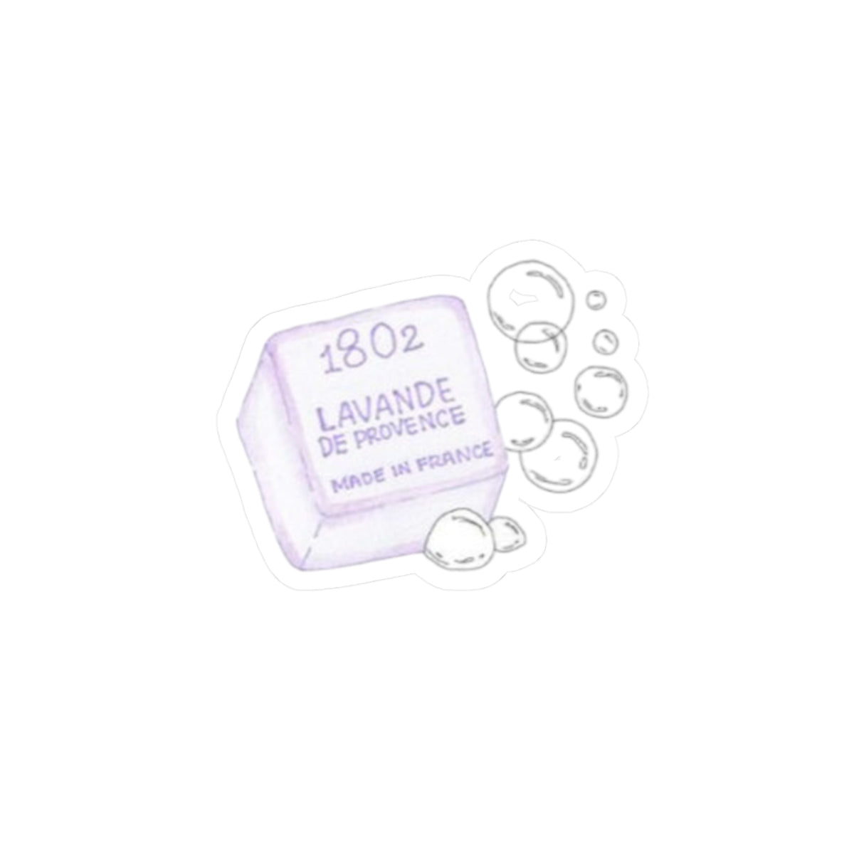 LAVENDER BUBBLE SOAP STICKER
