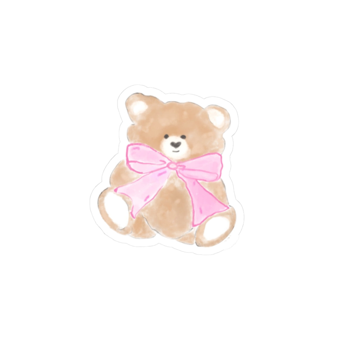 TEDDY BEAR BOW STICKER
