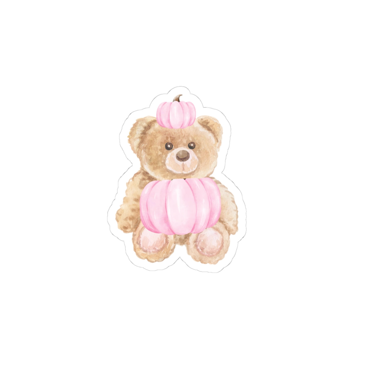 PUMPKIN COSTUME TEDDY STICKER