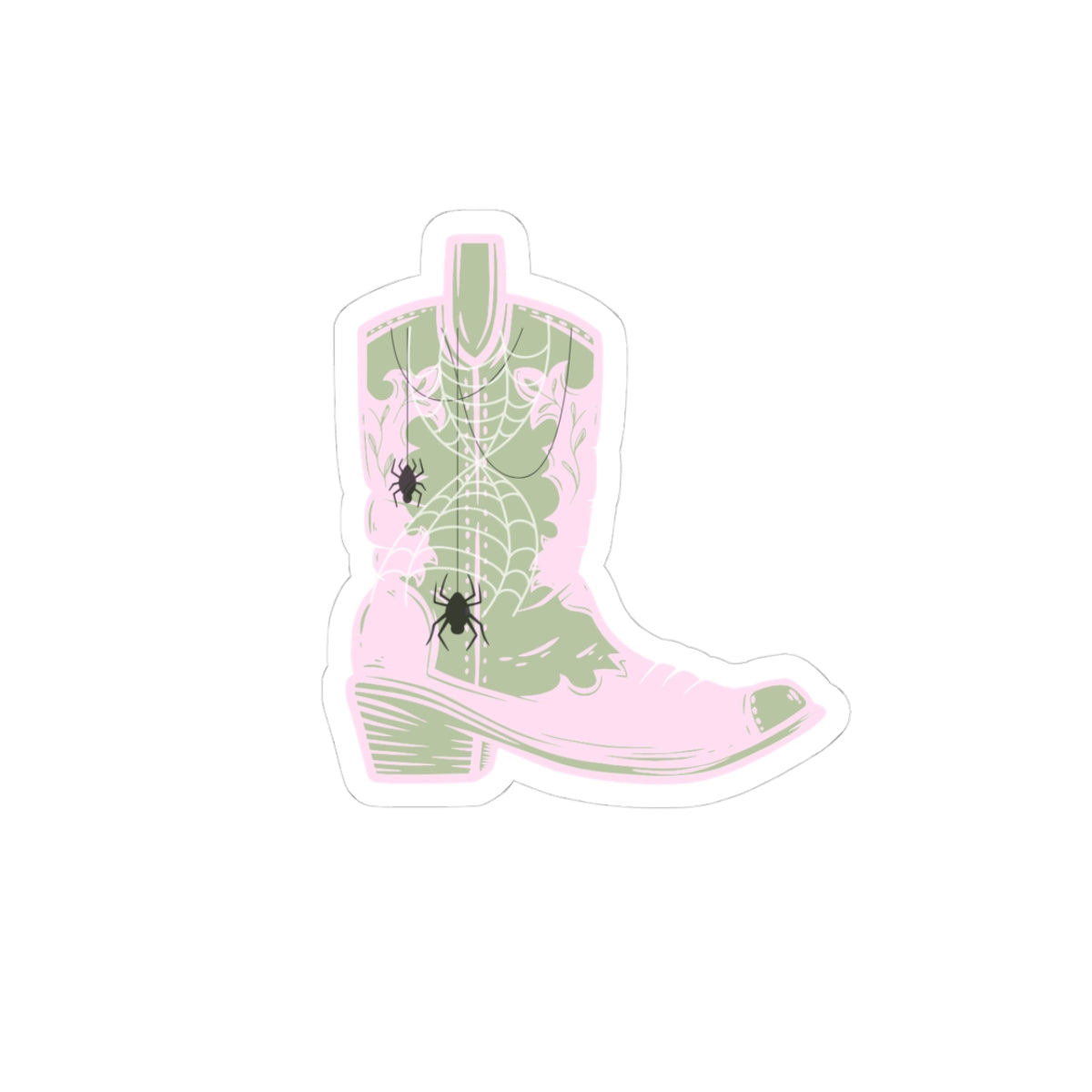 SPIDER WEB COWGIRL BOOT STICKER