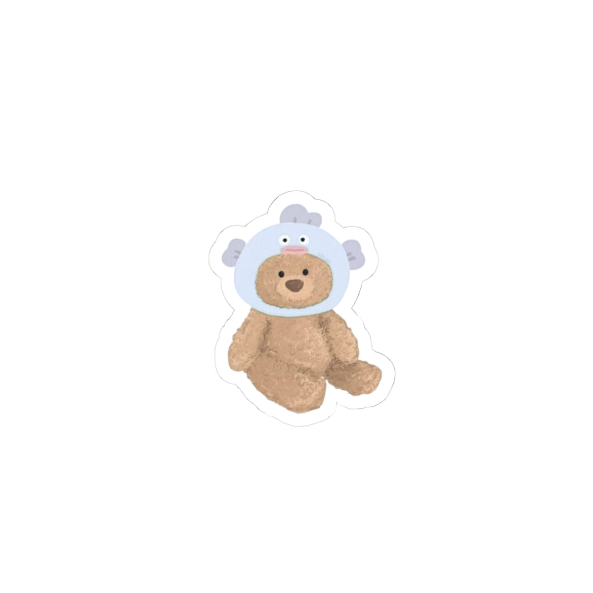 TEDDY BEAR FISH COSTUME STICKER