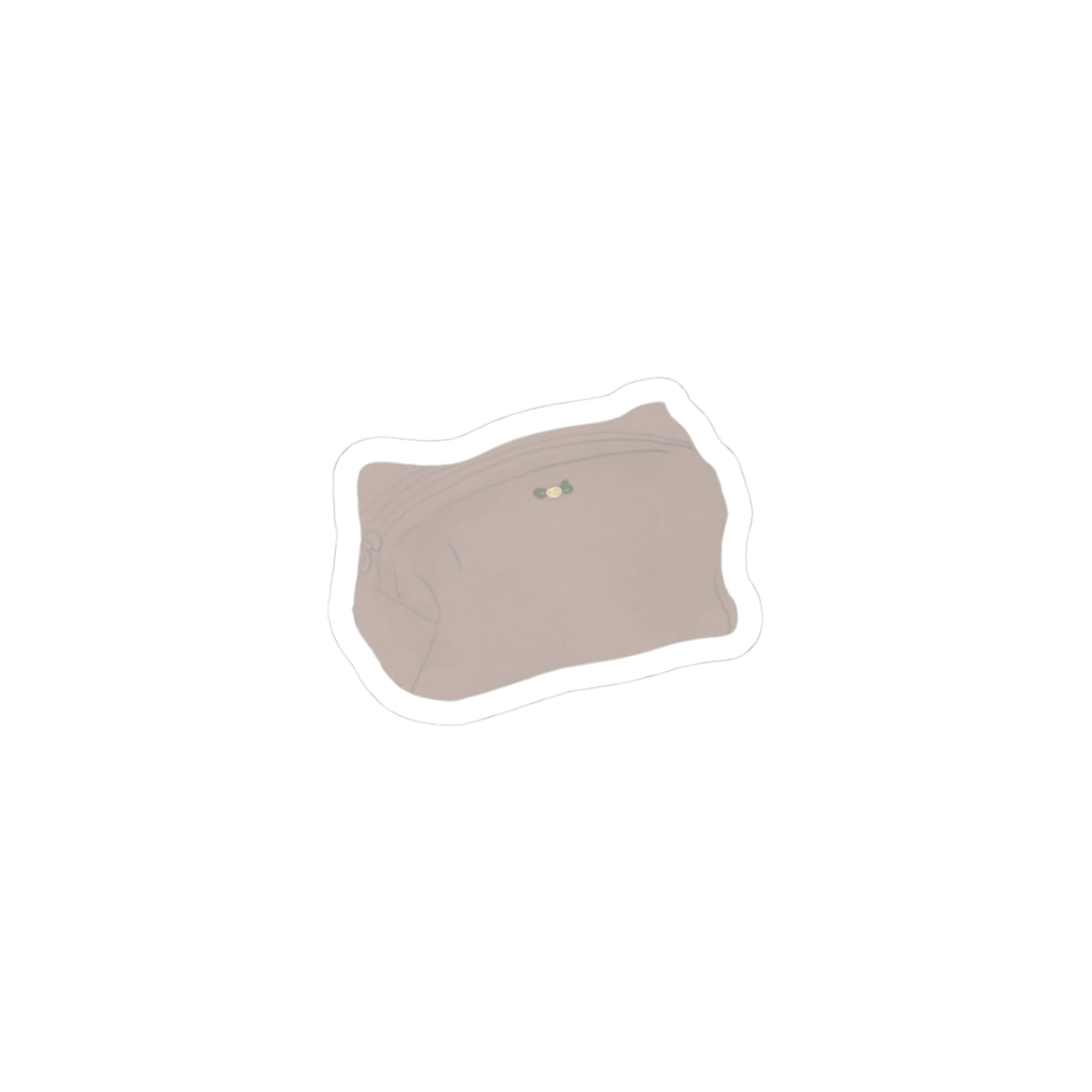 BROWN MAKEUP BAG STICKER