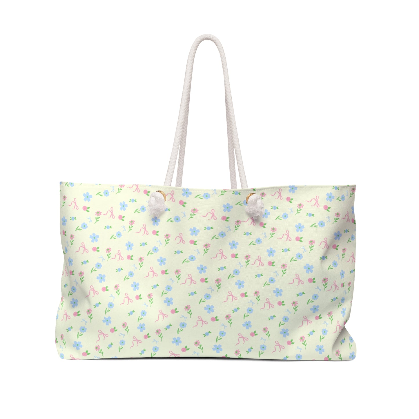 BUTTER YELLOW COTTAGE FLORAL WEEKENDER BAG