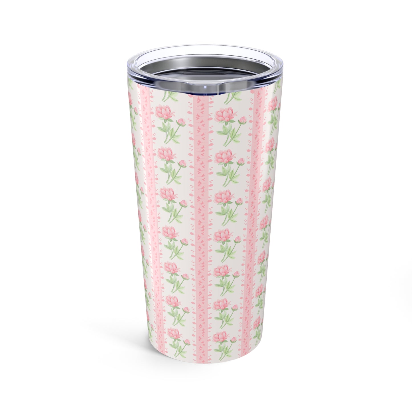 GREEN & PINK ROSES TUMBLER