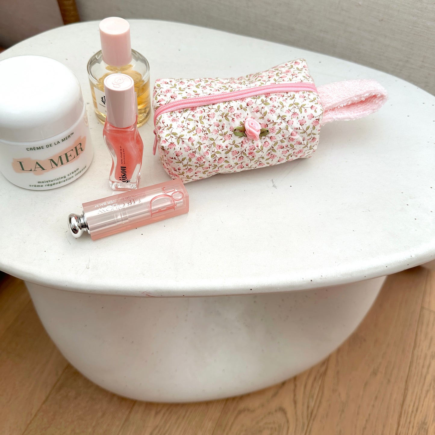 PINK GARDEN MINI KEYCHAIN BAG