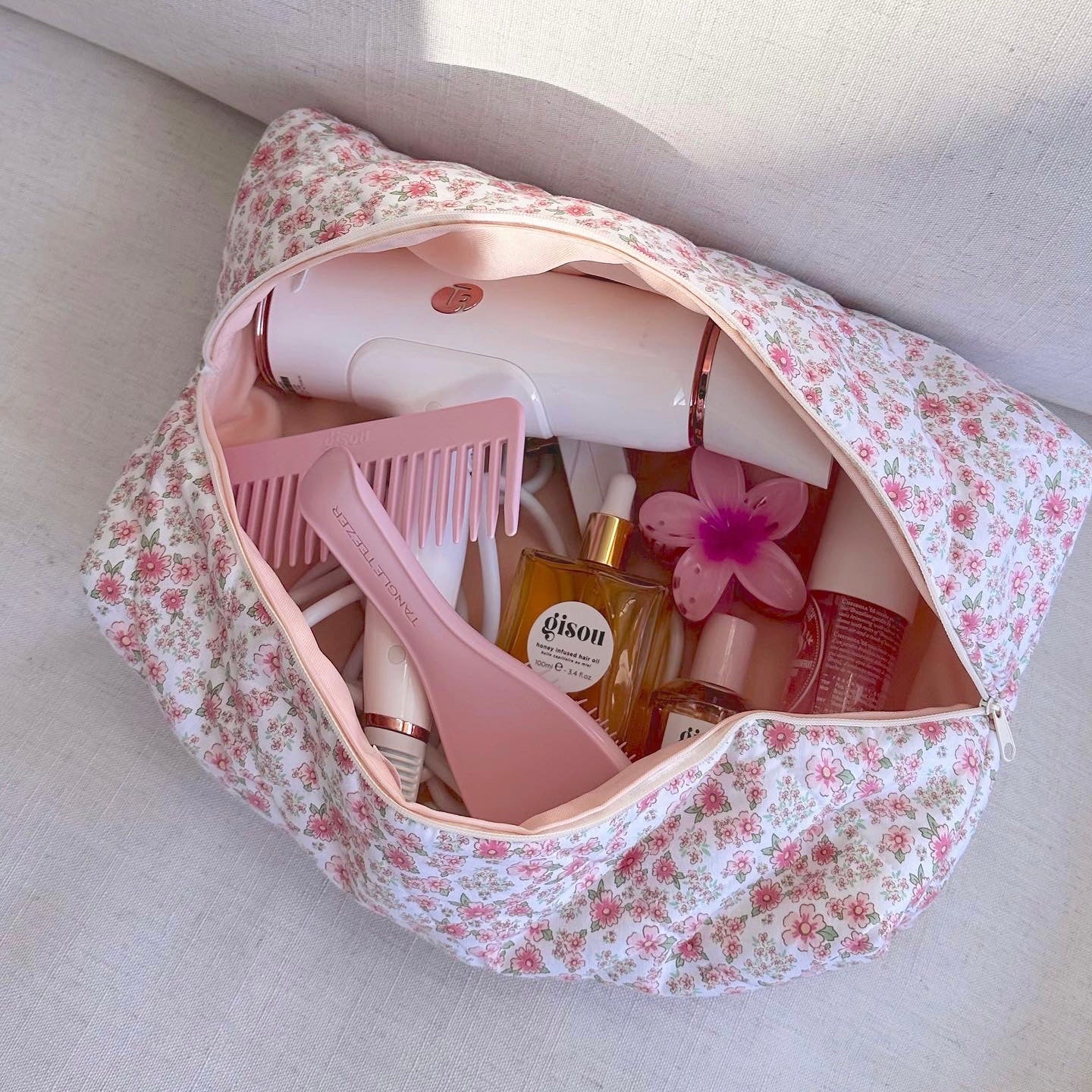 CREAM PINK XL BLOWDRYER BAG-AYJAY