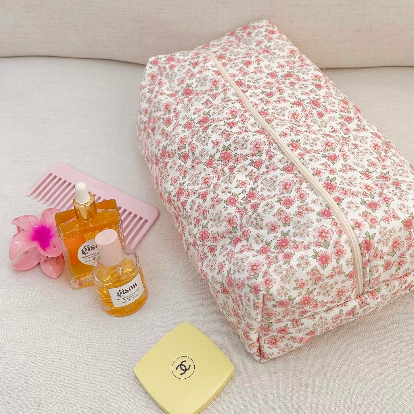 CREAM PINK XL BLOWDRYER BAG-AYJAY