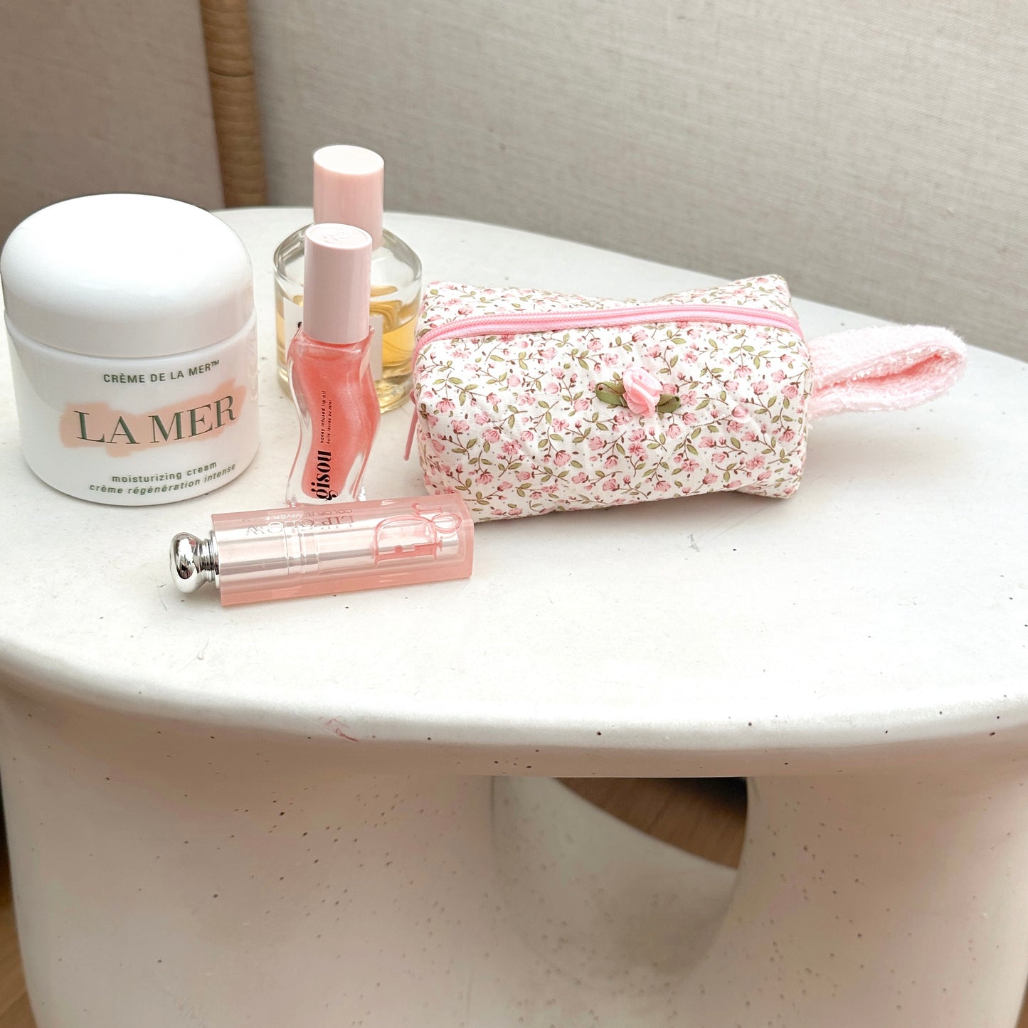 PINK GARDEN MINI KEYCHAIN BAG