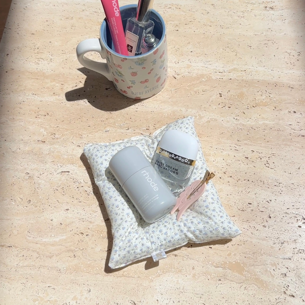 BLUE DITSY FLORAL CLOUD COASTER