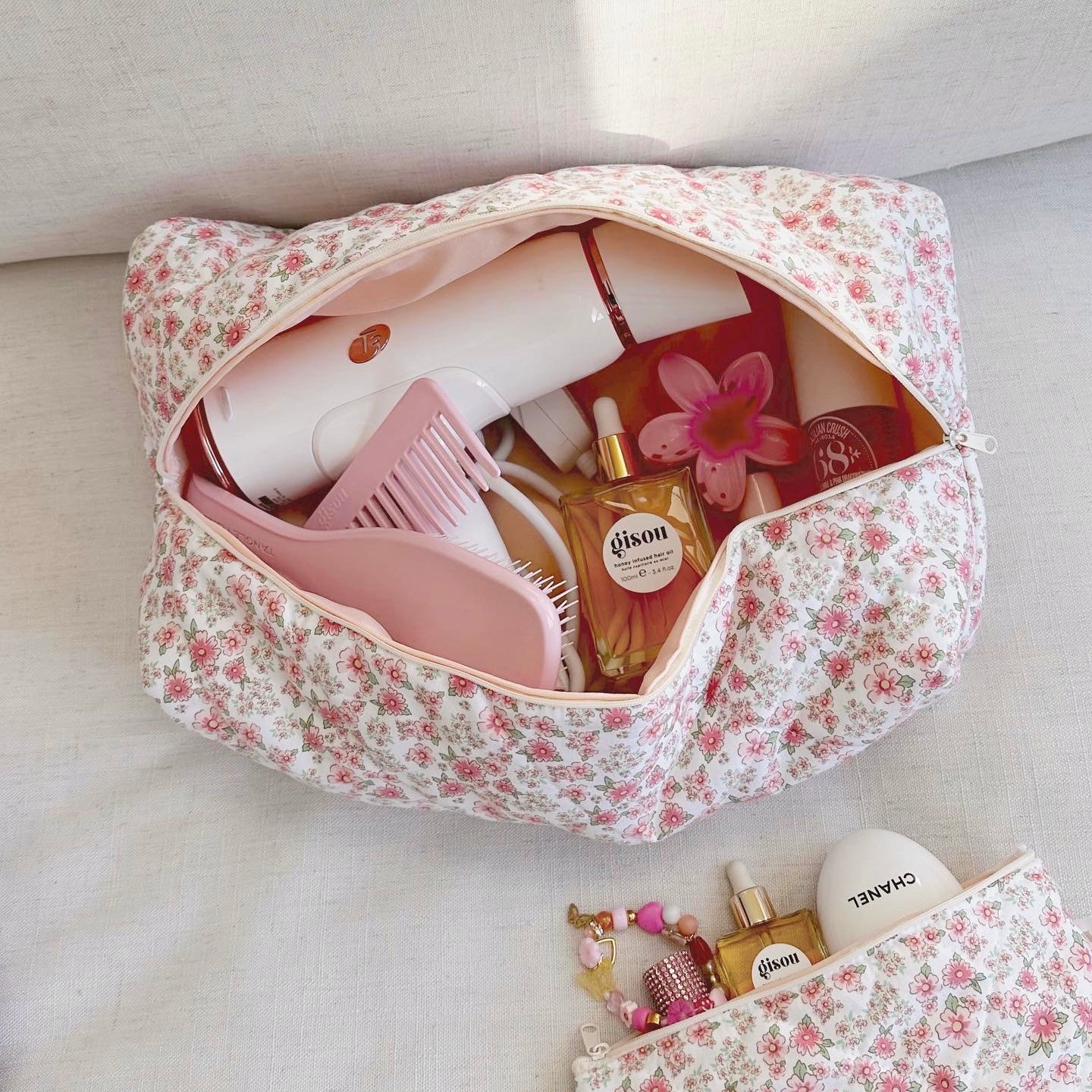 CREAM PINK XL BLOWDRYER BAG-AYJAY