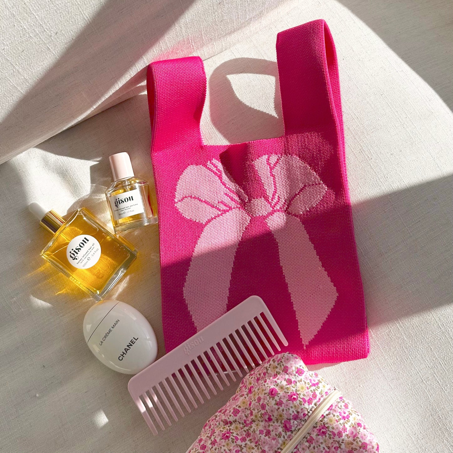MINI BOW TOTEBAG PINK-AYJAY