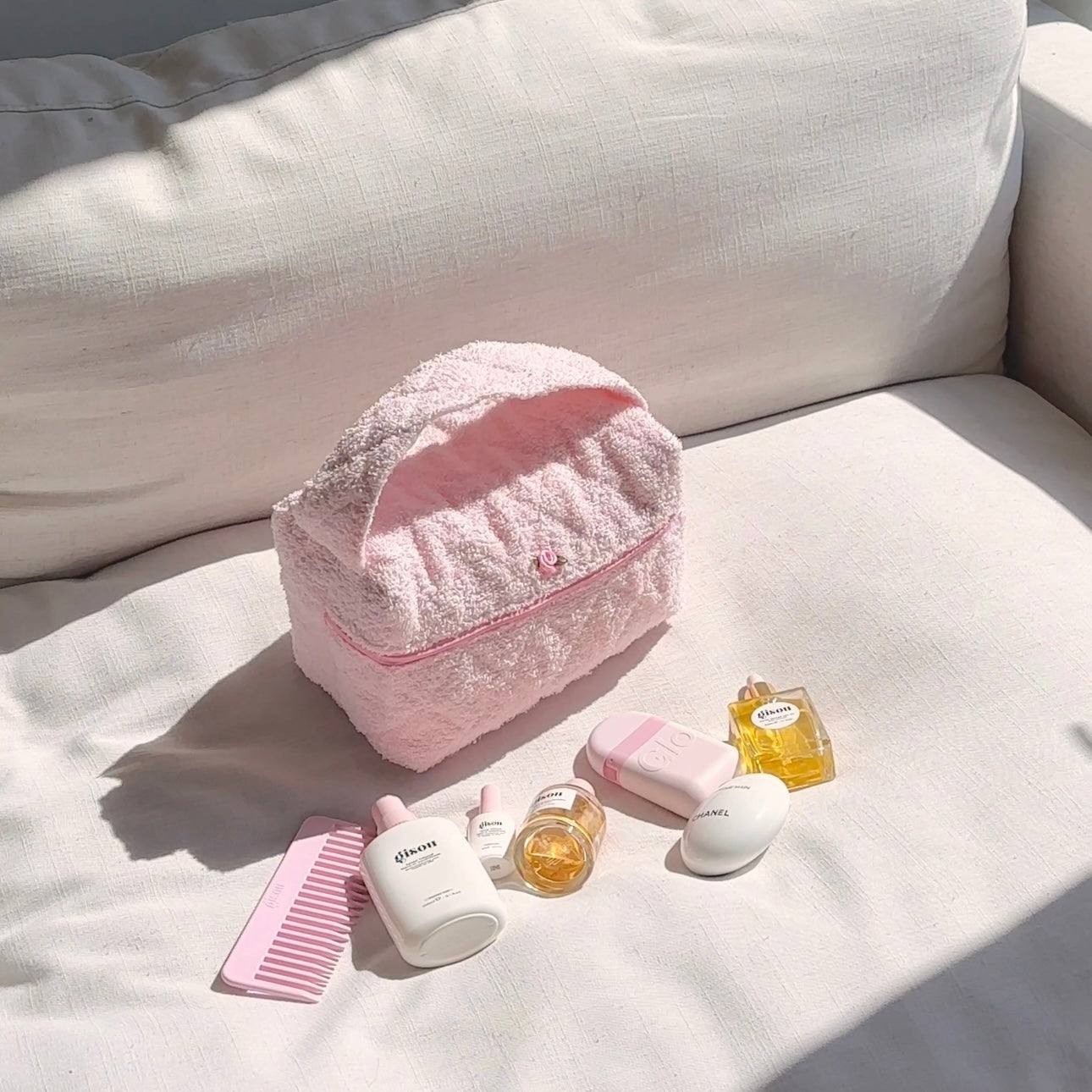 BABY PINK TEDDY HANDBAG-AYJAY