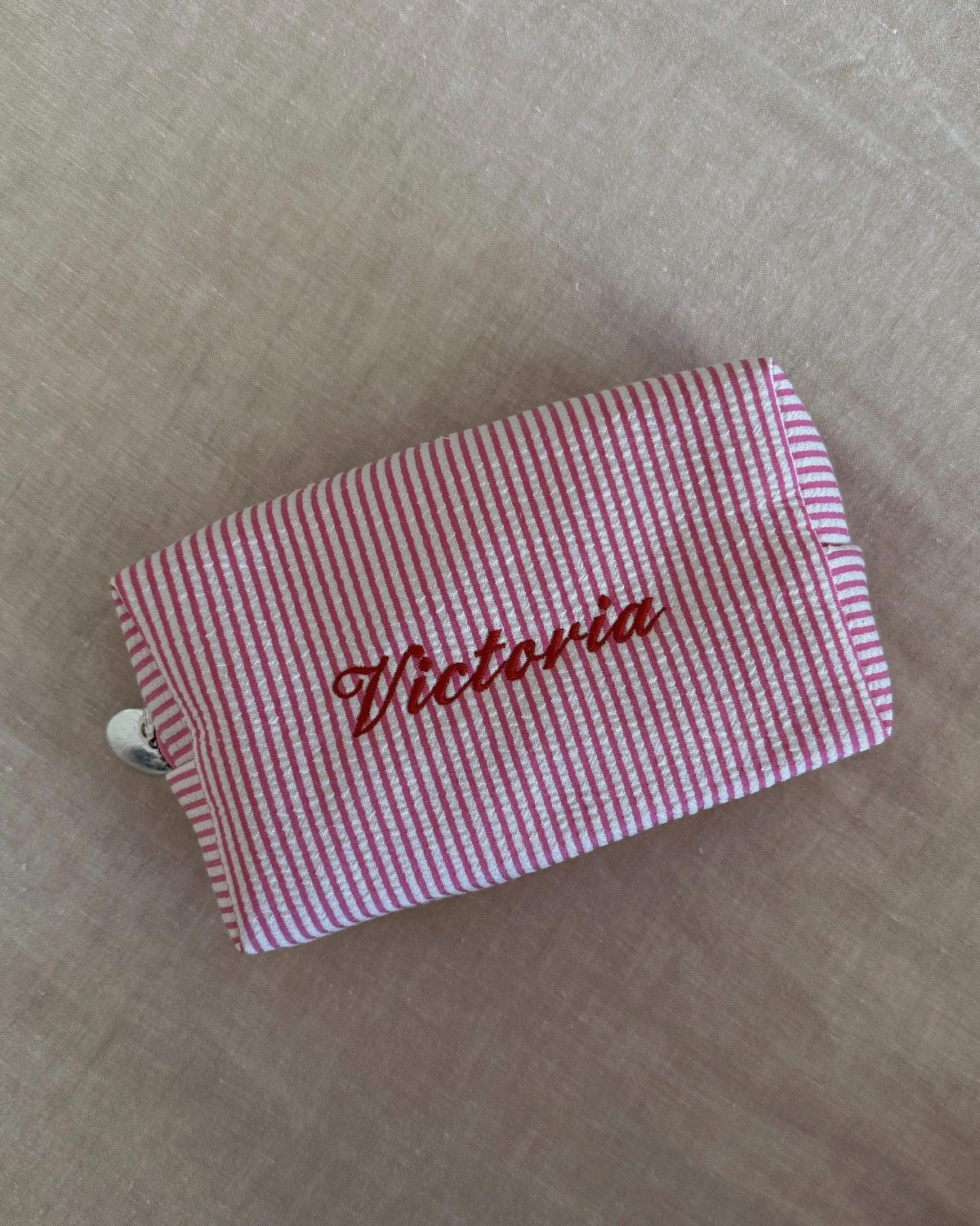 RED STRIPES PERSONALIZED NAME BAG