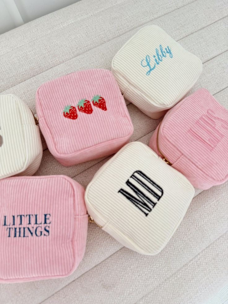 MINI CORDUROY PERSONALIZED NAME BAG