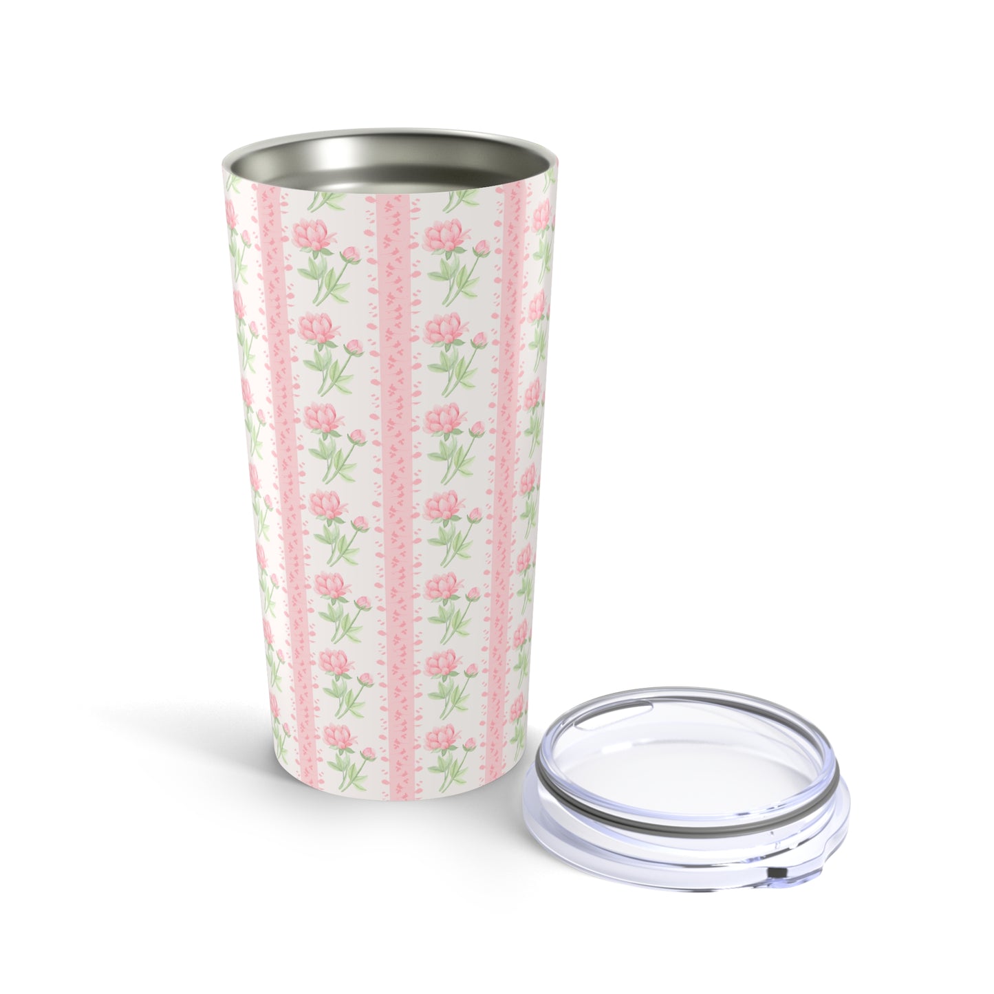 GREEN & PINK ROSES TUMBLER