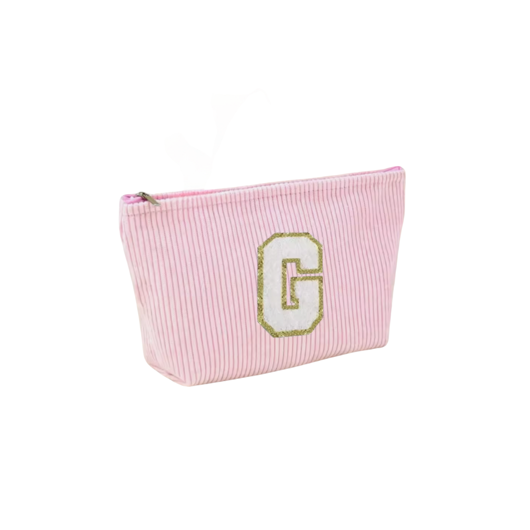 PINK VARSITY LETTER BAG