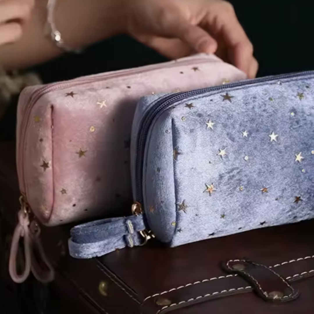 LIMITED EDITION VELVET STAR HOLIDAY MAKEUP BAG