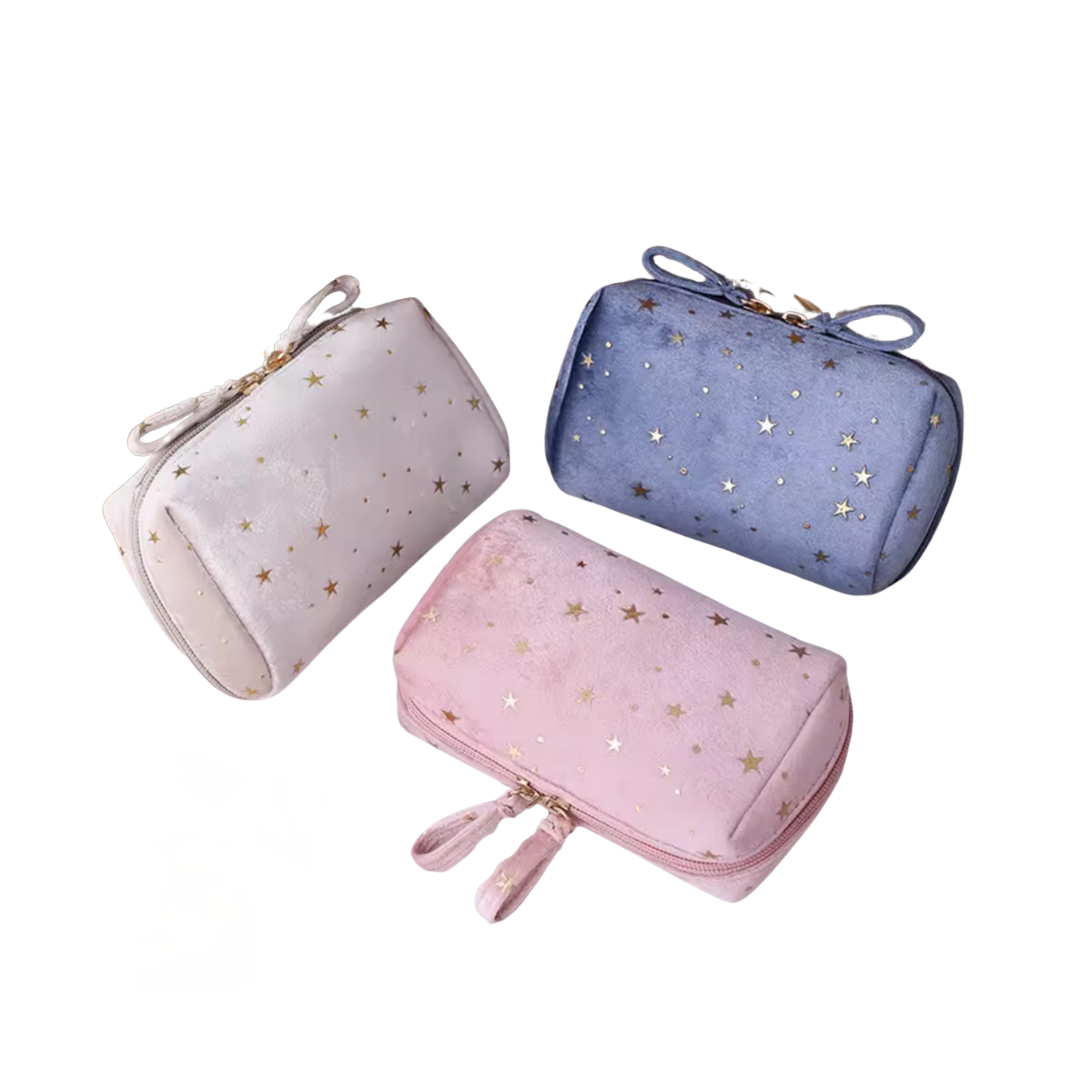 LIMITED EDITION VELVET STAR HOLIDAY MAKEUP BAG
