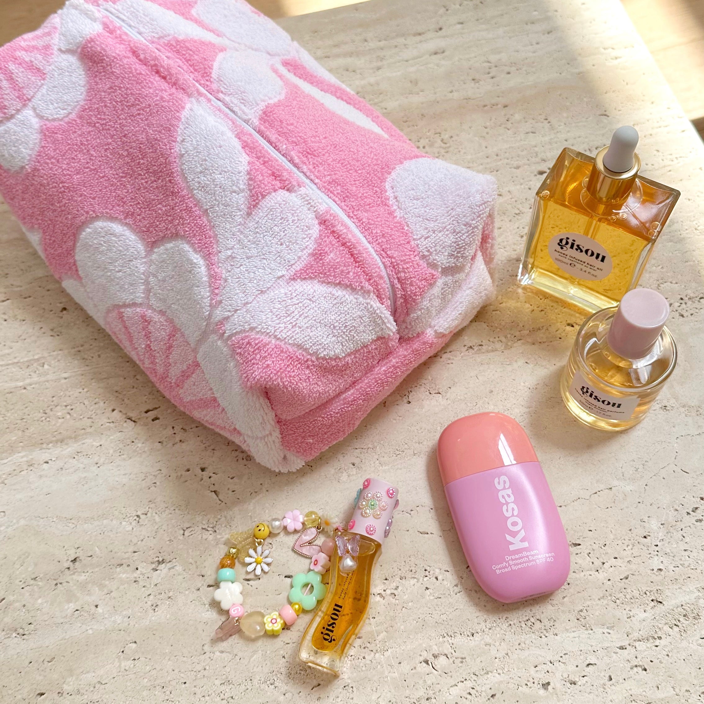 VINTAGE TEDDY PINK DAISY-AYJAY