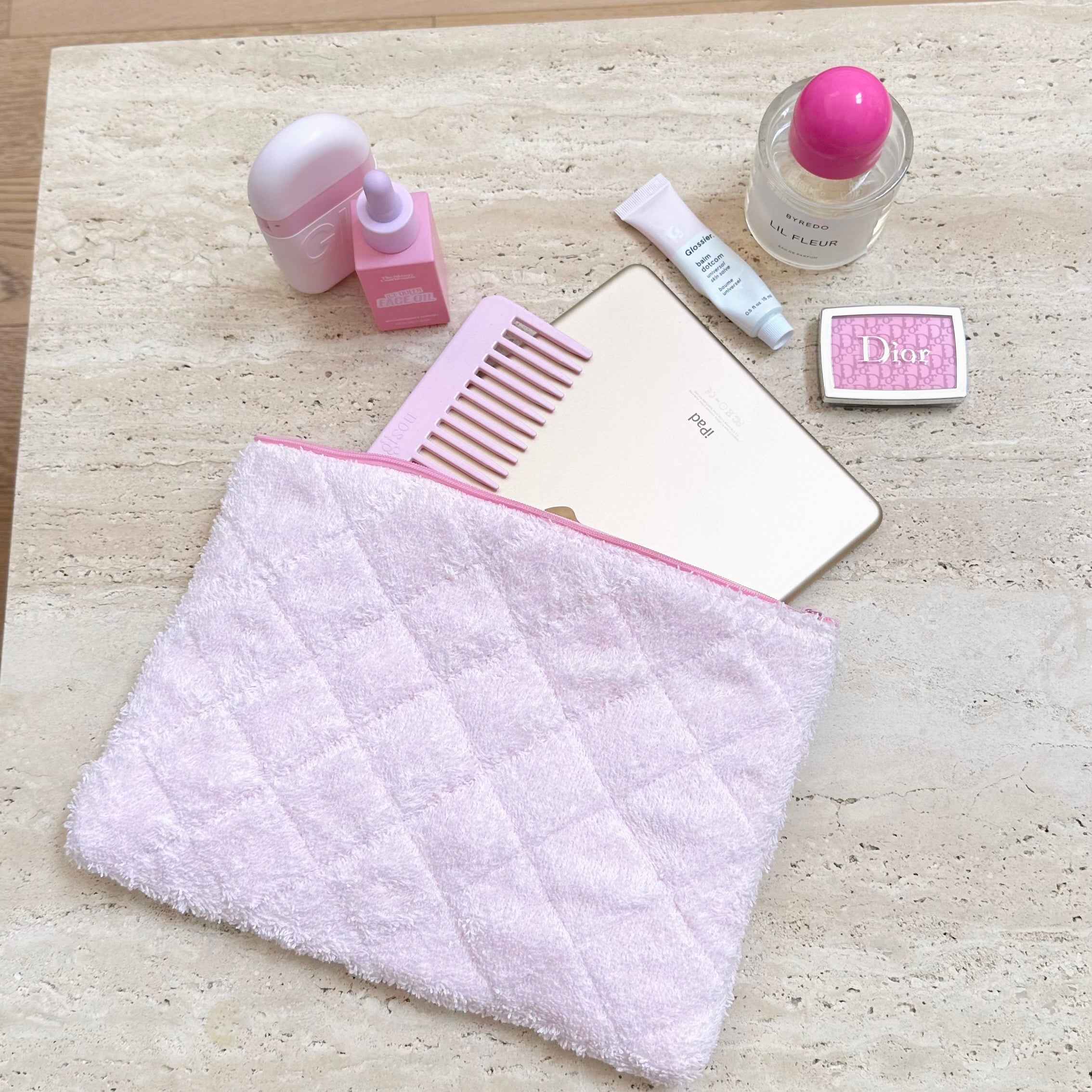 BABY PINK TEDDY IPAD SLEEVE-AYJAY