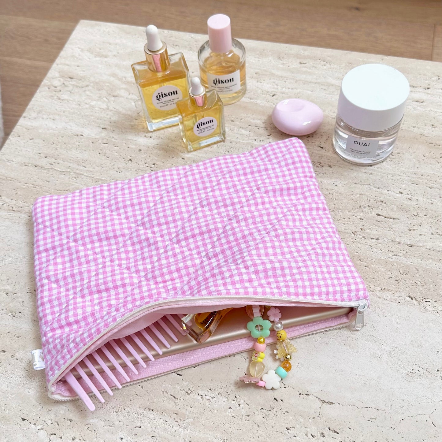 PINK GINGHAM IPAD SLEEVE-AYJAY