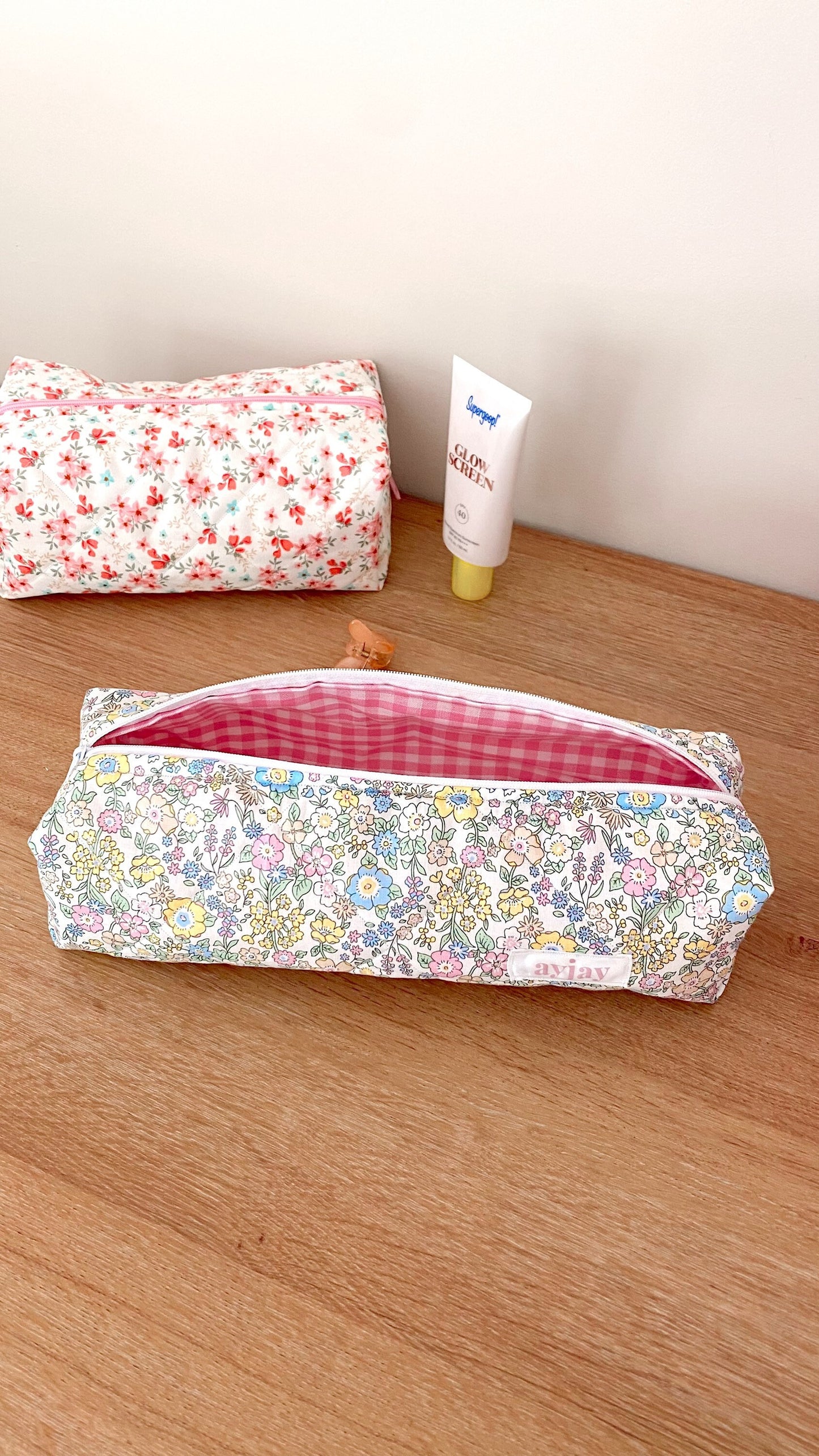 PASTEL FLORAL PENCIL CASE-AYJAY