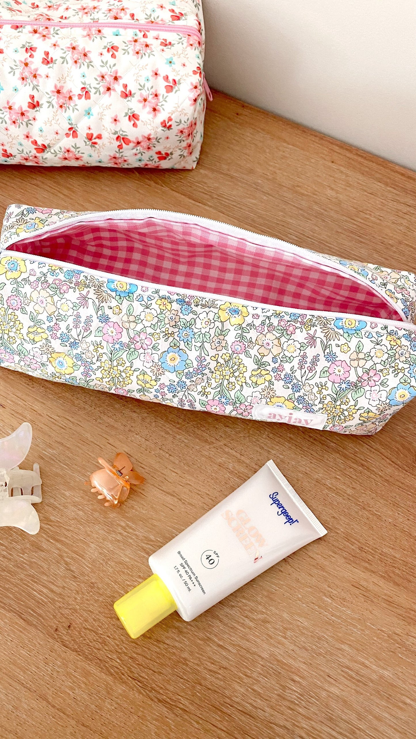 PASTEL FLORAL PENCIL CASE-AYJAY