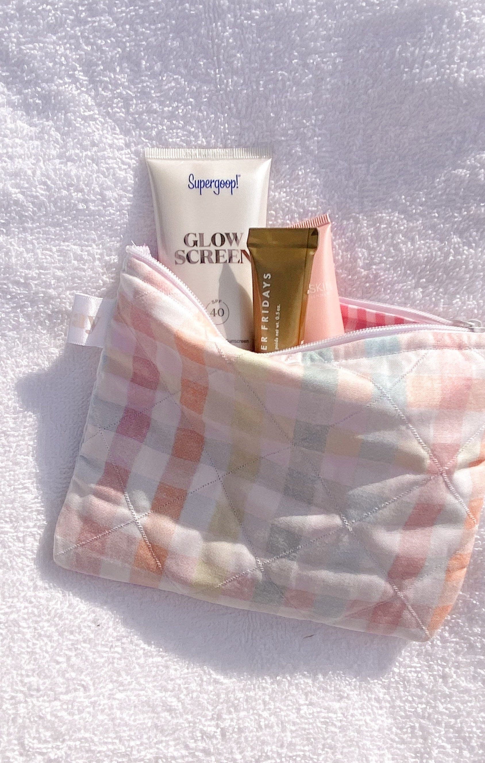 PASTEL GINGHAM POUCH-AYJAY