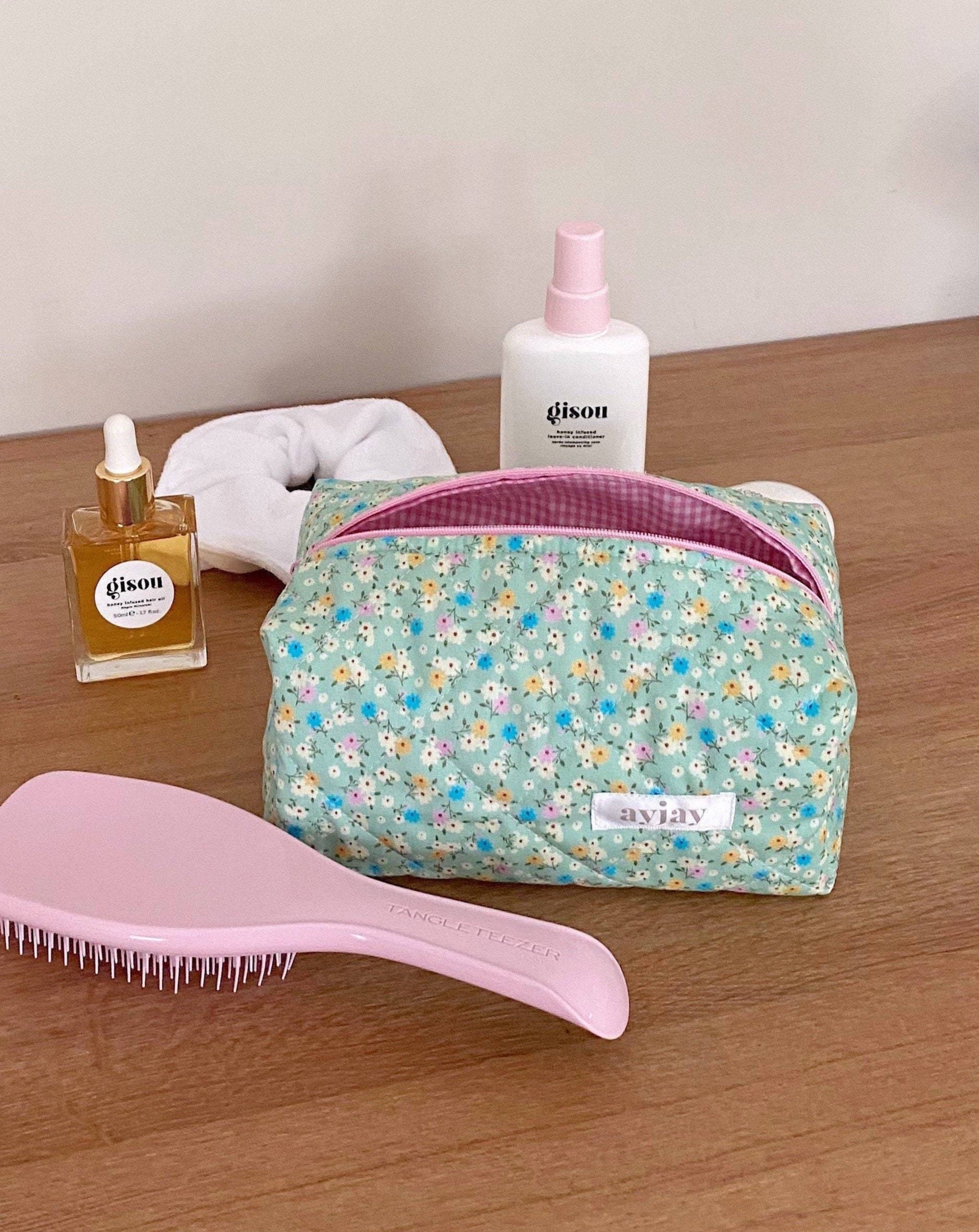 VINTAGE GREEN FLORAL MAKE-UP BAG-AYJAY