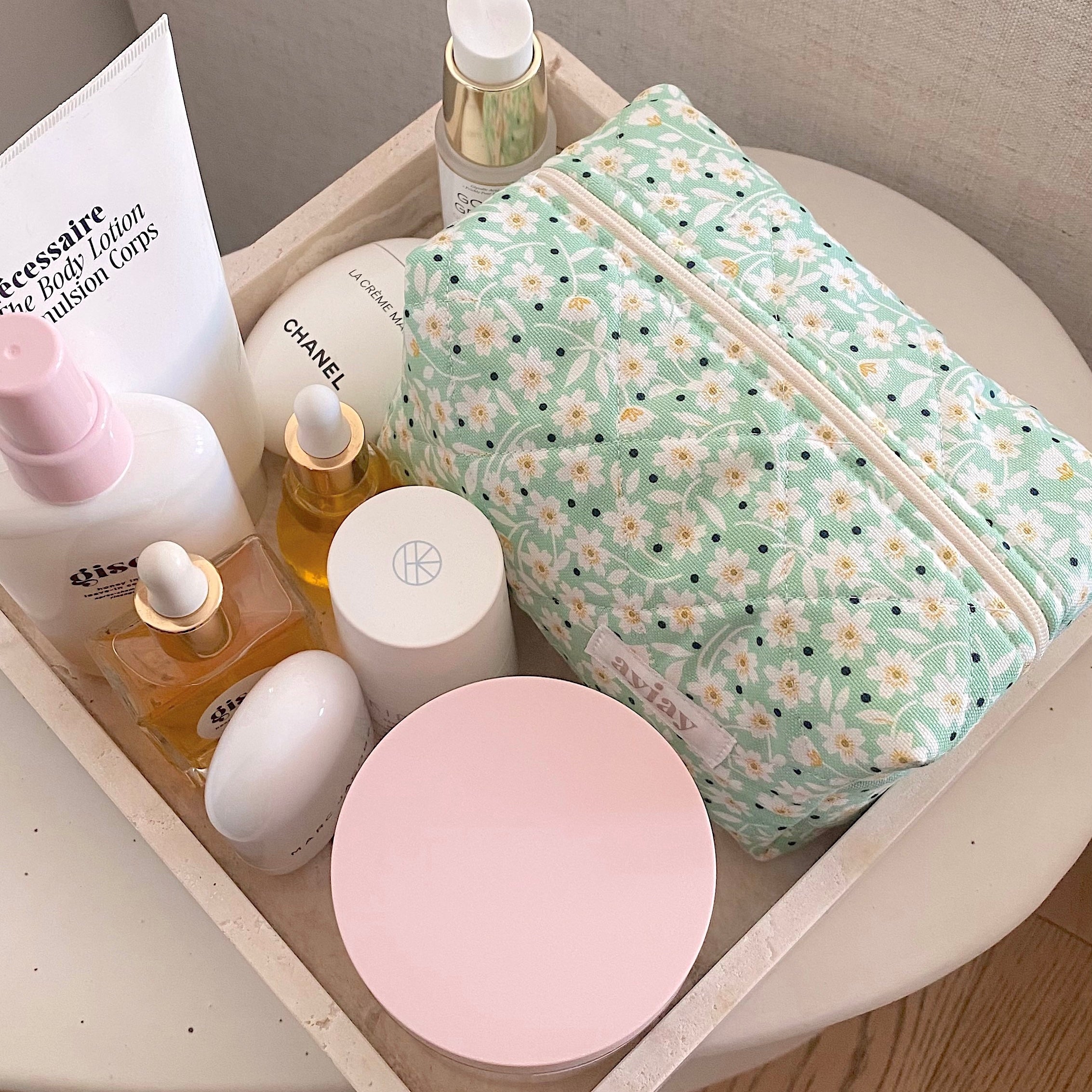 LIGHT GREEN MAKE-UP BAG-AYJAY