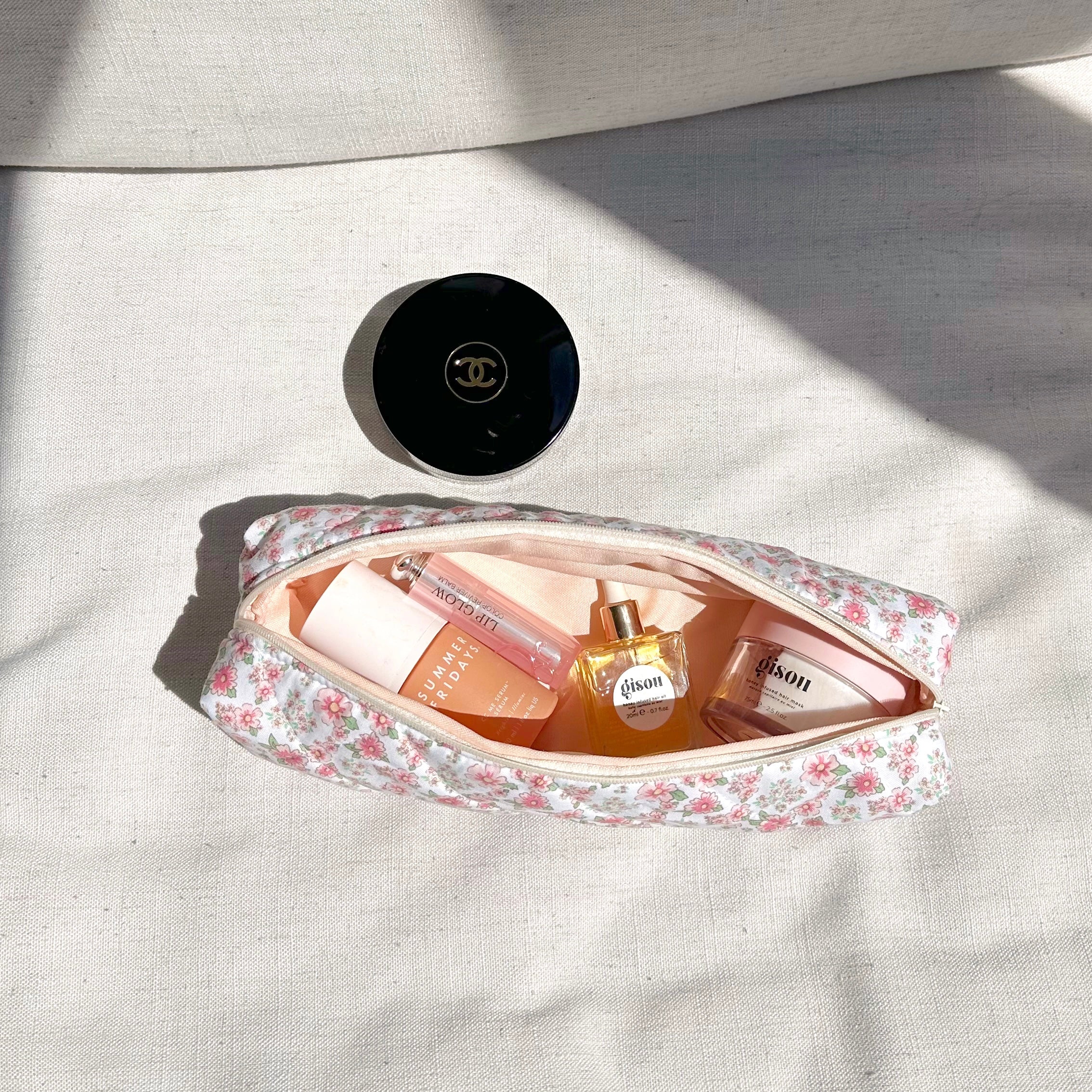 CREAM PINK PENCIL CASE-AYJAY