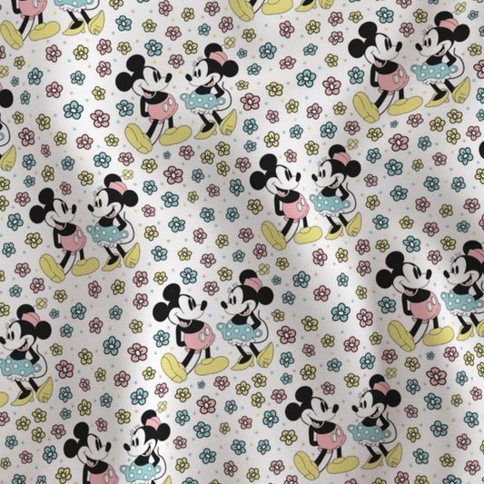 FLORAL MICKEY & MINNIE MOUSE