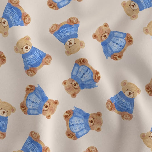 TEDDY BEAR BLUE CHRISTMAS SWEATER