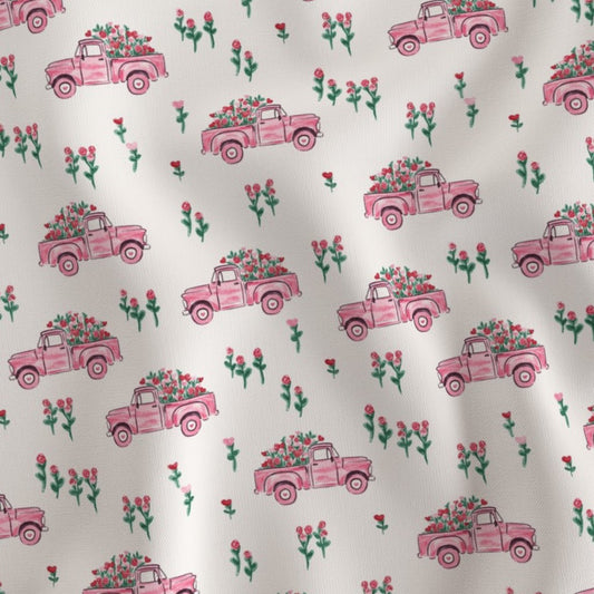 PINK FESTIVE RETRO FLORAL TRUCK