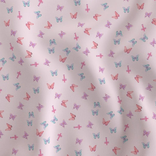 PINK BUTTERFLY CROSS