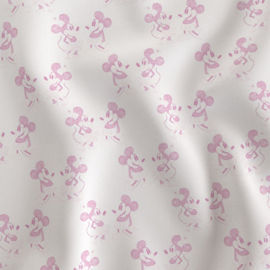 PINK DITSY MINNIE & MICKEY MOUSE