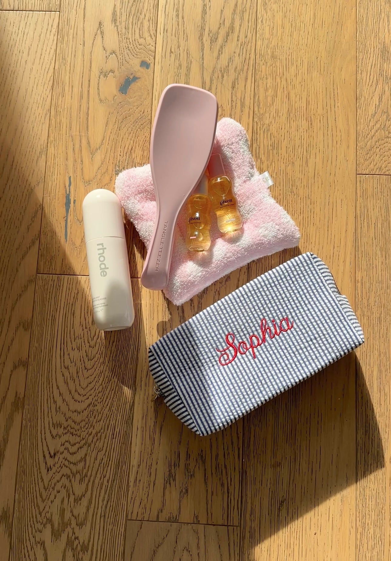 NAVY BLUE STRIPES CUSTOM EMBROIDERY BAG