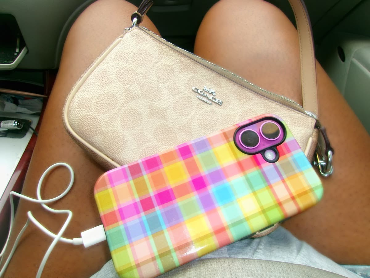 SWEET TART RAINBOW PLAID PHONE CASE