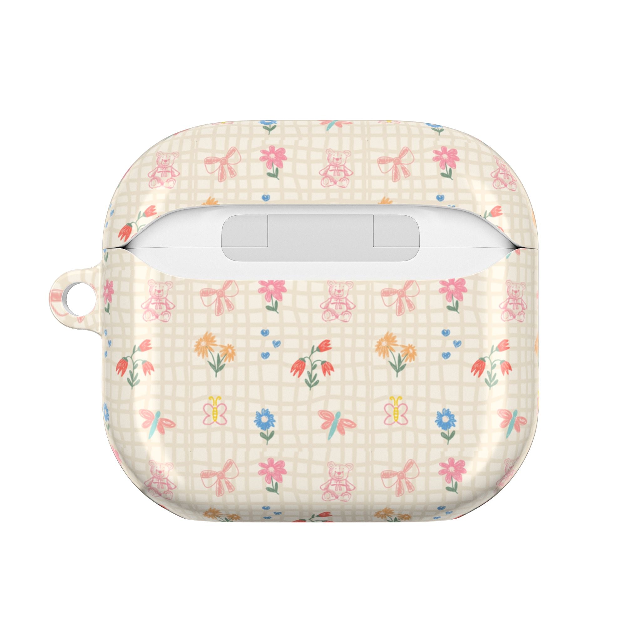 BEIGE GINGHAM AIRPOD CASE