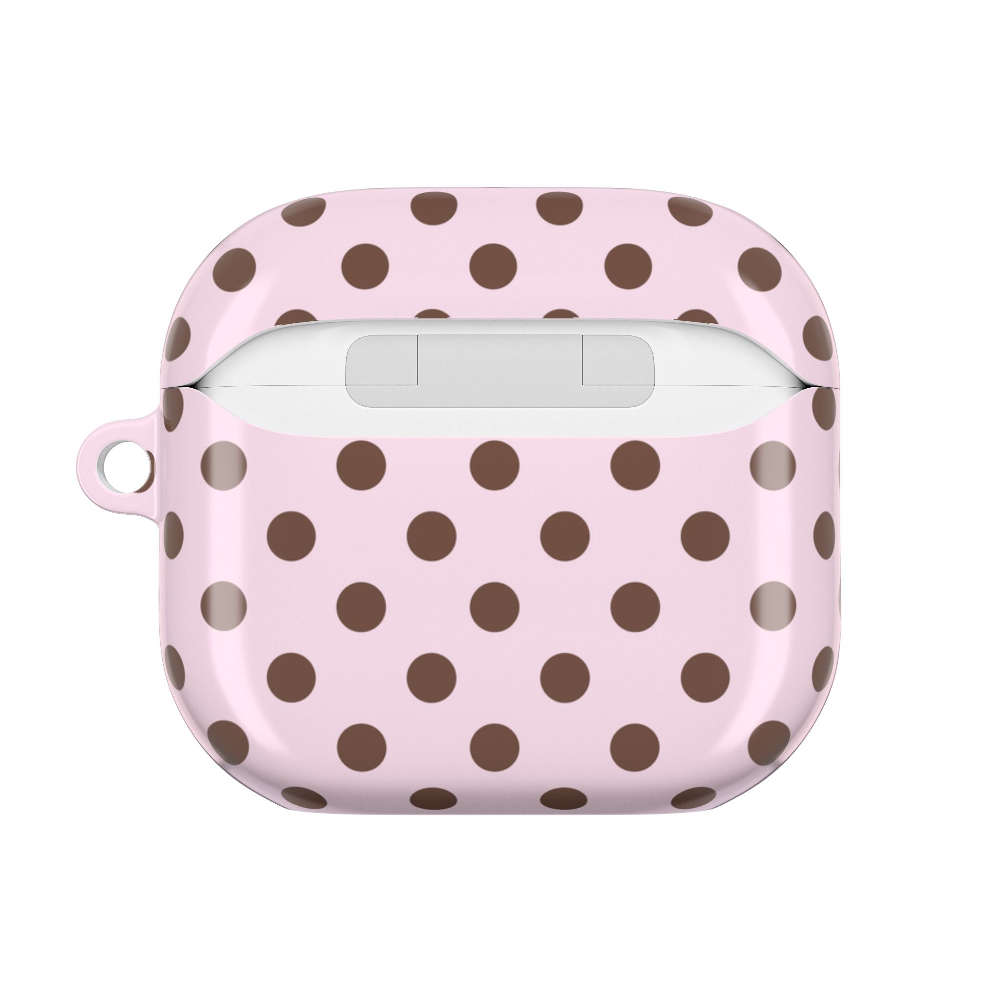 PINK & BROWN POLKA DOT AIRPOD CASE